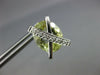 11.45CT DIAMOND & AAA GREEN AMETHYST 14K WHITE GOLD OVAL & ROUND X STUD EARRINGS