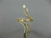 LARGE .69CT ROUND MARQUISE DIAMOND 18K ROSE GOLD MULTI ROW CRISS CROSS LEAF RING