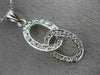 ESTATE .30CT DIAMOND 14KT WHITE GOLD 3D OVAL LOVE KNOT FLOATING PENDANT #25730