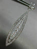 ESTATE LARGE 1.72CT DIAMOND 18KT WHITE GOLD 3D MARQUISE SHAPE HANGING EARRINGS