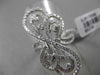 ANTIQUE MASSIVE 1.36CT DIAMOND 18KT WHITE GOLD 3D FLOATING MUSICAL NOTE FUN RING