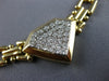ESTATE 1.30CT DIAMOND 14KT WHITE & YELLOW GOLD TRIANGULAR FANCY NECKLACE #21520