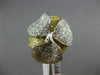 ESTATE EXTRA LARGE 3.50CT WHITE & FANCY YELLOW DIAMOND 14KT 2 TONE GOLD FUN RING