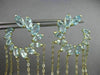 ESTATE LARGE 10CT AAA BLUE TOPAZ 14K YELLOW GOLD FLOWER JOURNEY HANGING EARRINGS