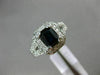 1.30CT DIAMOND & AAA SAPPHIRE 14KT WHITE GOLD 3D HALO FILIGREE ENGAGEMENT RING