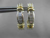 ESTATE LONG .70CT DIAMOND BAGUETTE 14KT 2 TONE GOLD UMBRELLA EARRINGS CUTE! 6162