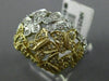 ESTATE LARGE .72CT DIAMOND 14KT WHITE & YELLOW GOLD FILIGREE BUTTERFLY FUN RING