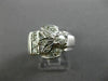 ANTIQUE WIDE .34CT DIAMOND 14K WHITE GOLD FLOWER FILIGREE ANNIVERSARY RING 26178