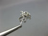 ESTATE .27CT DIAMOND 18KT WHITE GOLD 3D CLASSIC FLOWER ROSE STUD EARRINGS