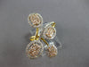 LARGE .75CT DIAMOND 14KT TRI COLOR GOLD 3D CLUSTER MULTI FLOWER CRISS CROSS RING