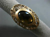 ANTIQUE MASSIVE 12.0CT AAA SMOKY TOPAZ 14K ROSE GOLD 3D OPEN FILIGREE OVAL RING