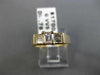 ANTIQUE .76CT ASSCHER CUT DIAMOND 14KT YELLOW GOLD PAST PRESENT FUTURE RING #112