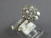 ESTATE WIDE 1.99CT DIAMOND 14KT WHITE GOLD 3D CLASSIC FLOWER ENGAGEMENT RING