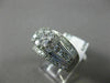 EXTRA LARGE 1.5CT DIAMOND 14K WHITE GOLD FLOWER CLUSTER FILIGREE ENGAGEMENT RING