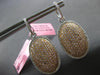 LARGE 3.61CT WHITE & PINK DIAMOND 18KT WHITE & ROSE GOLD OVAL HALO FUN EARRINGS