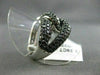 ESTATE WIDE 3.39CTW BLACK DIAMOND 14KT WHITE GOLD INFINITY FUN RING