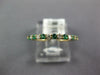 .46CT DIAMOND & AAA EMERALD 14KT YELLOW GOLD 2MM SEMI ETERNITY ANNIVERSARY RING