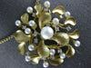 EXTRA LARGE .65CT DIAMOND & AAA SOUTH SEA PEARL 18KT YELLOW GOLD FLOWER NECKLACE