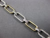 1.08CT DIAMOND 14KT 2 TONE GOLD 3D ROUND OVAL LINK BY THE YARD TENNIS BRACELET
