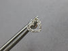 ESTATE SMALL .10CT DIAMOND 14KT WHITE GOLD CLASSIC OPEN HEART LOVE STUD EARRINGS