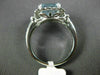 ESTATE LARGE 3.25CT DIAMOND & AAA AQUAMARINE 14KT WHITE GOLD 3D ENGAGEMENT RING