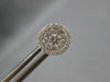 ESTATE .51CT DIAMOND 18KT WHITE GOLD CLUSTER INVISIBLE HALO EARRING JACKET SET