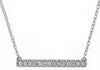 ESTATE .10CT DIAMOND 14KT WHITE GOLD 3D CLASSIC ROUND BAR FUN NECKLACE