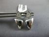 ESTATE .12CT DIAMOND 14KT WHITE GOLD 3D DOUBLE TRIANGULAR FUN HANGING EARRINGS