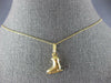 ESTATE 14KT YELLOW GOLD 3D HANDCRAFTED ICE SKATER CHARM PENDANT #25602