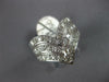 ANTIQUE WIDE 1.26CT DIAMOND 14KT WHITE GOLD THREE ROW V SHAPE ANNIVERSARY RING