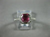 1.23CT DIAMOND & AAA RHODOLITE 18KT WHITE GOLD 3D SEMI ETERNITY ENGAGEMENT RING