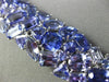 ESTATE MASSIVE 82.92CT TANZANITE 18KT WHITE GOLD 3D MULTI SHAPE TENNIS BRACELET