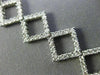 ESTATE WIDE 4.50CT DIAMOND 18K WHITE GOLD  CLASSIC OPEN SQUARE TENNIS BRACELET