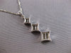 .60CT DIAMOND 14KT WHITE GOLD PRINCESS INVISIBLE SQUARE GEOMETRICAL LOVE PENDANT