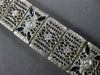 LARGE ART DECO 1.82CT DIAMOND & AAA SAPPHIRE PLATINUM & 14KT WHITE GOLD BRACELET