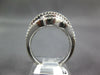 ESTATE WIDE 1.20CT DIAMOND 14KT WHITE GOLD ROUND & BAGUETTE MULTI LEAF FUN RING