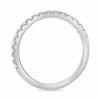 ESTATE .35CT DIAMOND 14K WHITE GOLD ROUND SEMI ETERNITY WEDDING ANNIVERSARY RING