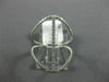 ESTATE LARGE .34CT DIAMOND 18KT WHITE GOLD 3D HANDCRAFTED DOUBLE ROW LOVE RING