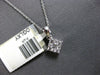 .25CT DIAMOND 14K WHITE GOLD ROUND INVISIBLE SQUARE GEOMETRICAL FLOATING PENDANT
