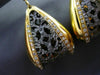 ESTATE .50CT DIAMOND 14K BLACK & YELLOW GOLD FILIGREE HANGING LEVERBACK EARRINGS