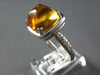 ESTATE LARGE 6.53CT DIAMOND & AAA CITRINE 14K WHITE GOLD SQUARE PYRAMID FUN RING