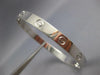ESTATE CARTIER 18KT WHITE GOLD 3D CLASSIC SOLID LOVE BANGLE BRACELET