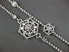 LARGE & LONG 12.50CT DIAMOND 18KT WHITE GOLD HEXAGON SNOWFLAKE TENNIS NECKLACE