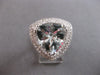 EXTRA LARGE 6.16CT DIAMOND & AAA AQUAMARINE 18KT WHITE GOLD 3D ENGAGEMENT RING