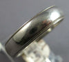 ESTATE PLATINUM 3D CLASSIC SOLID 5MM MILGRAIN MENS WEDDING ANNIVERSARY RING