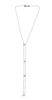 ESTATE .20CT DIAMOND & AAA TURQUOISE 14K WHITE GOLD TRILLION LARIAT FUN NECKLACE