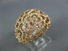 ESTATE LARGE 1.51CT DIAMOND 18KT ROSE GOLD 3D FLOWER OPEN FILIGREE COCKTAIL RING
