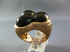 EXTRA LARGE 18.53CT DIAMOND & AAA SMOKEY TOPAZ 14KT ROSE GOLD 3D FUN LOVE RING