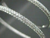 ESTATE LARGE & WIDE 5.21CT DIAMOND 14KT W GOLD INSIDE OUT HOOP EARRINGS F/G VS
