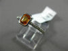 ESTATE .70CT DIAMOND & CITRINE 14KT WHITE GOLD 3D CLASSIC BEZEL ENGAGEMENT RING